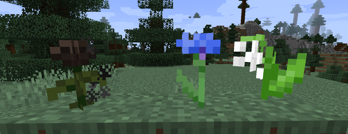 Wither Rose Cornflower Lily of the Valley - เนื้อหา Village & Pillage ใน Minecraft 1.14