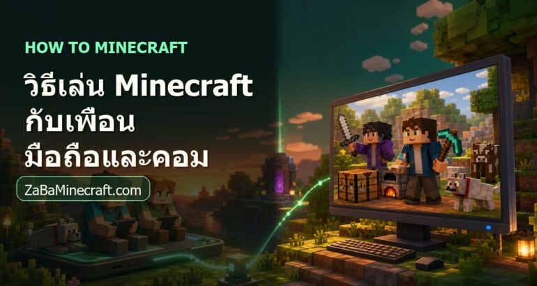 วิธีเล่น Minecraft กับเพื่อน มือถือและคอม แบบเข้าใจง่าย วิธีเล่น Minecraft กับเพื่อน มือถือและคอม แบบเข้าใจง่าย