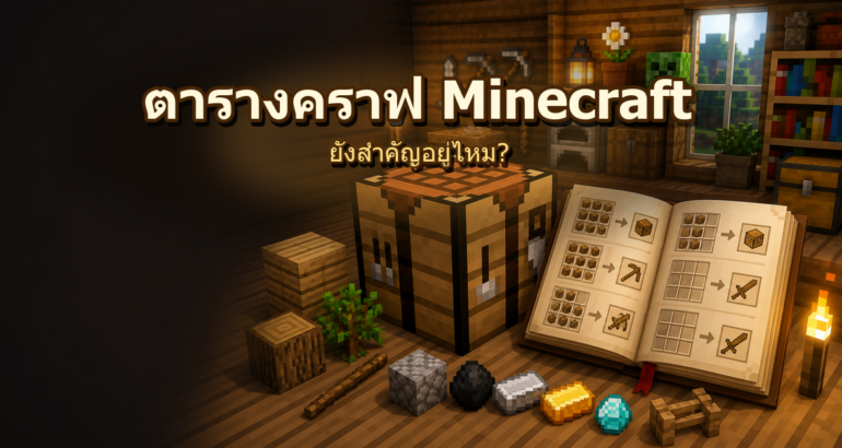 ปกตารางคราฟ Minecraft ยังสำคัญอยู่ไหม