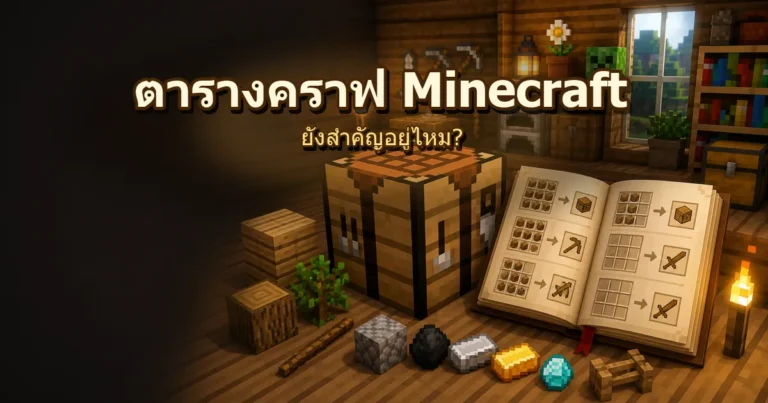 ปกตารางคราฟ Minecraft ยังสำคัญอยู่ไหม