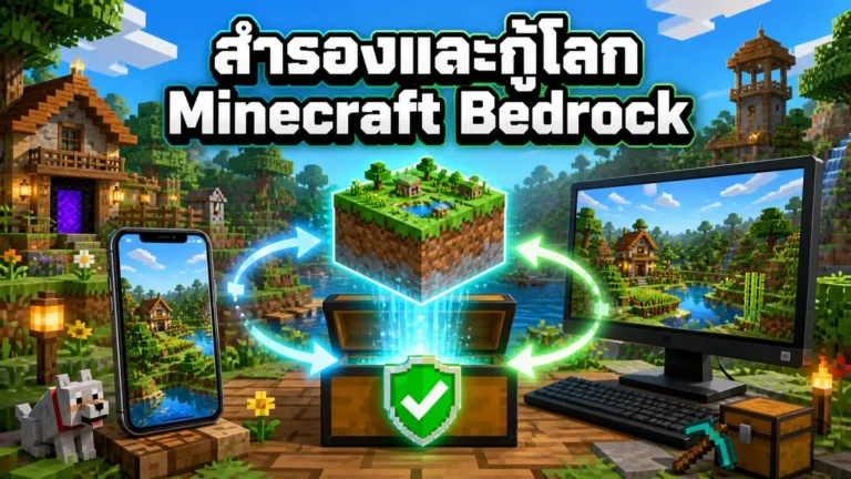 วิธีสำรองโลก Minecraft Bedrock และกู้คืนบนมือถือกับ Windows