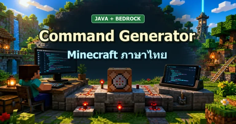 ปก Minecraft Command Generator ภาษาไทย สำหรับ Java และ Bedrock