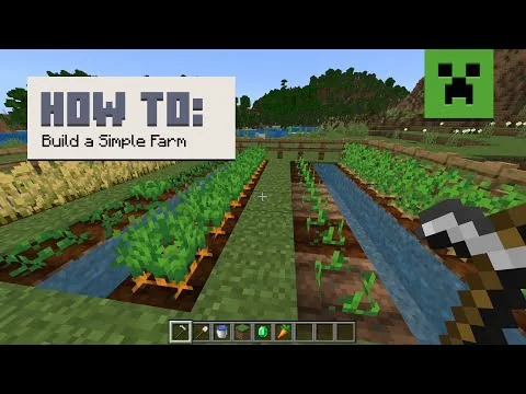 ภาพปกคลิป How to: Build a Simple Farm จากช่อง Minecraft ทางการ
